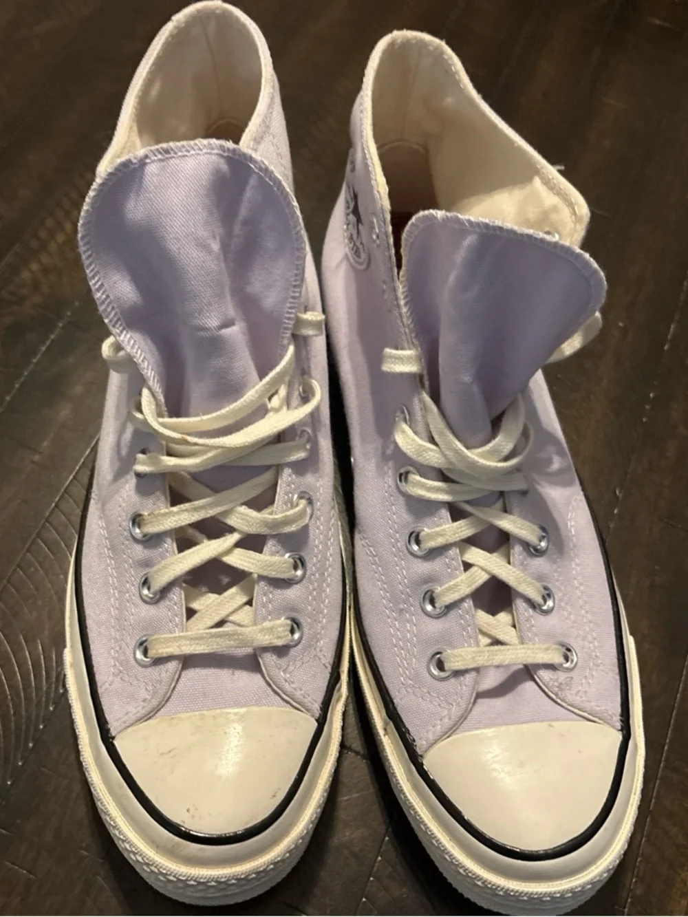 Converse Chuck Taylor All Star High Top Sneakers in Light Lavender - Picture 2 of 8
